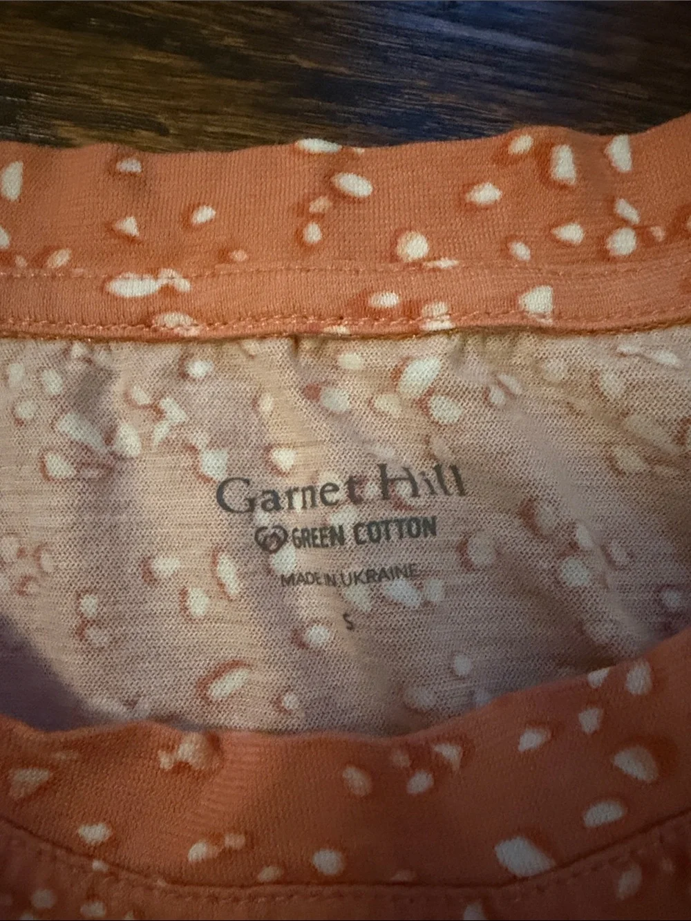 Garnet Hill Coral-Pink Speckled Kids Pajama Set
